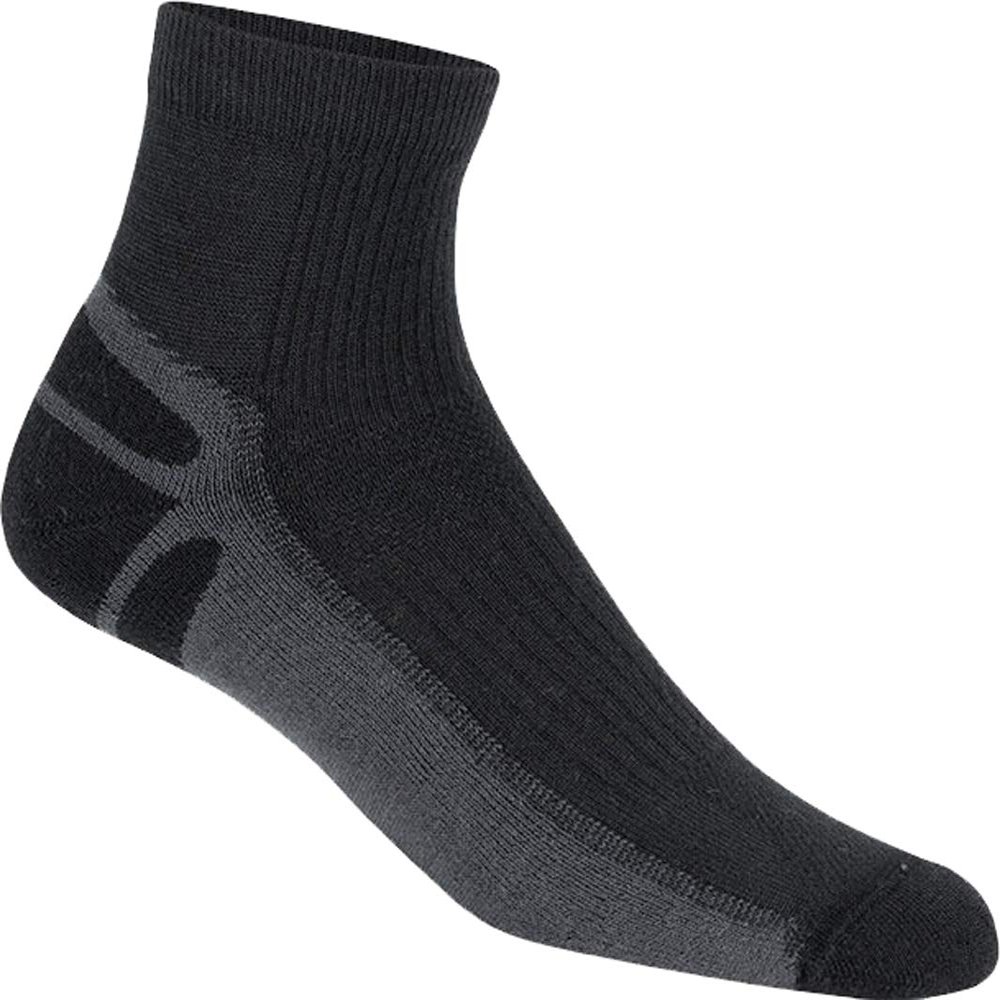 Wigwam Thunder Quarter Socks, Black - Large