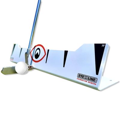 EyeLine Golf Quick Look Mirror and 70 Degree Edge Putting Rail Compact Golf Training Aid for Putting Stroke with Slight Arc Use on Indoor Greens or Outdoors (Edge Putting Rail)