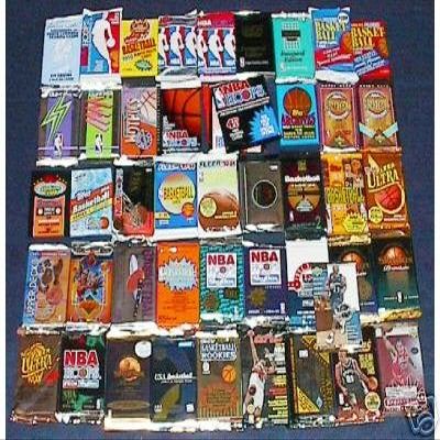 27 Old Factory Sealed Basketball Card Packs