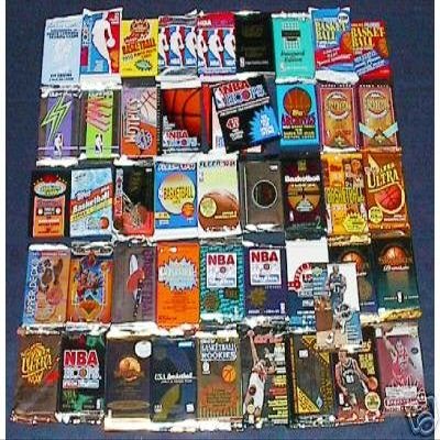 27 Old Factory Sealed Basketball Card Packs