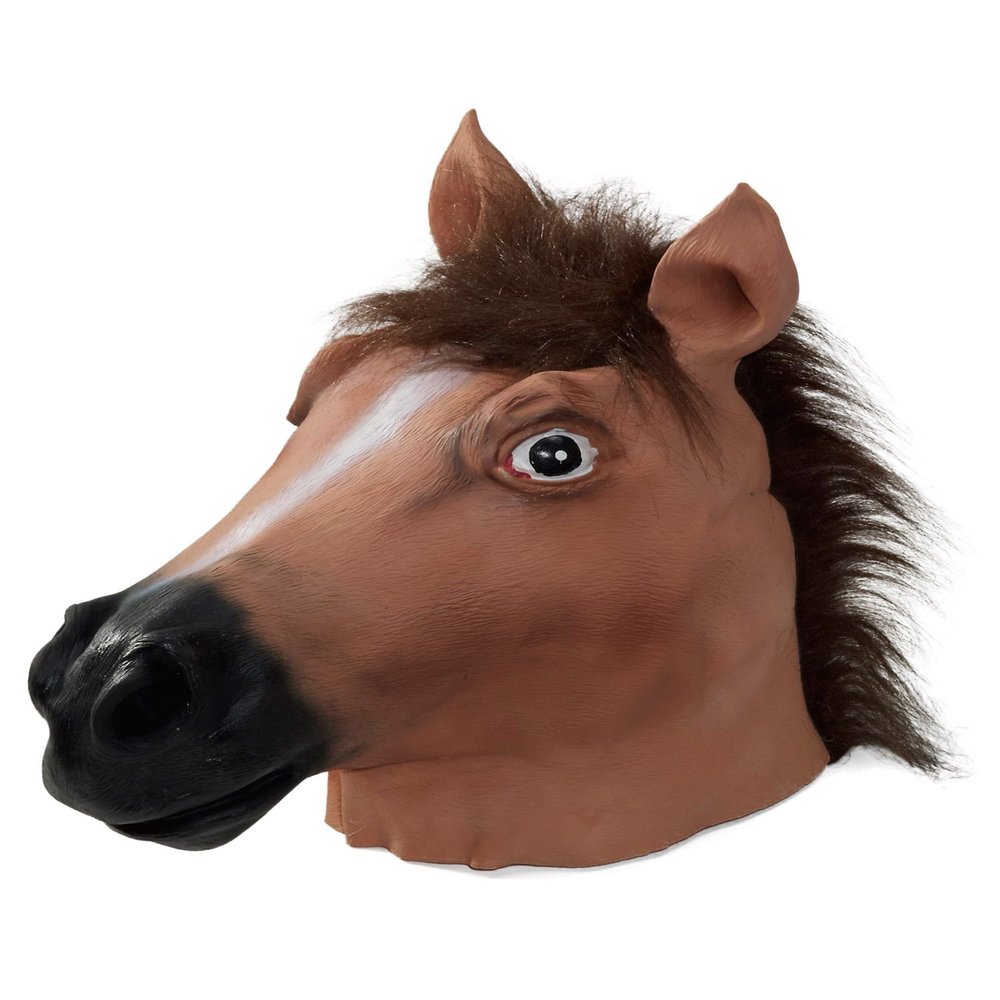 Rubies Adult Deluxe Latex Horse Animal Mask, Brown