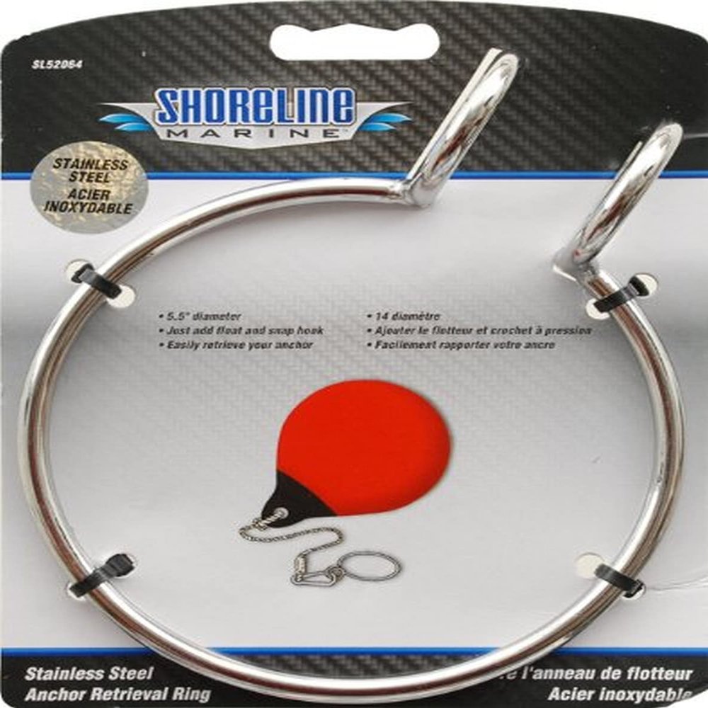 Shoreline Marine Anchor Retrieval Ring (Stainless Steel), 5-1/2-Inch