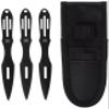 Ace Martial Arts Supply Bulls Eye Triple Knife Set, Black view 1