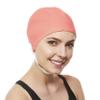Latex Swim Cap - Women Stylish Swimming Cap Great for Ladies, Perfect to Keep Hair Dry - Suitable for Long Hair - Bubble Crepe with Chin Strap - Hot Pink view 1