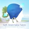 Latex Swim Cap - Women Stylish Swimming Cap Great for Ladies, Perfect to Keep Hair Dry - Suitable for Long Hair - Bubble Crepe with Chin Strap - Hot Pink view 2