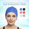 Latex Swim Cap - Women Stylish Swimming Cap Great for Ladies, Perfect to Keep Hair Dry - Suitable for Long Hair - Bubble Crepe with Chin Strap - Hot Pink view 3