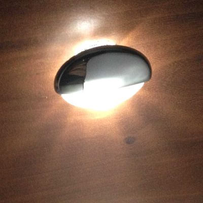 MARINE BOAT LED MOUNT ROUND COURTESY LIGHT OEM RECESSED MOUNT CHROME PLATED