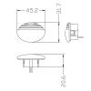 MARINE BOAT LED MOUNT ROUND COURTESY LIGHT OEM RECESSED MOUNT CHROME PLATED view 2