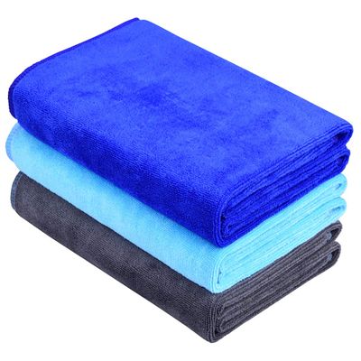 HOPESHINE Microfiber Sports Towel Soft Travel Towels Fast Drying Gym Towels 3-Pack 16inch X 32inch (Dark Blue+Light Blue+Grey)