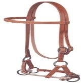 WEAVER Harness Leather Side Pull Double Rope Russe