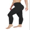 Yogalicious High Waist Ultra Soft Lightweight Leggings - High Rise Yoga Pants - Black Nude Tech 28" - Medium view 1