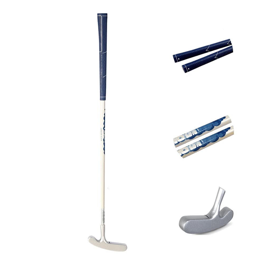 Acstar Two Way Junior Golf Putter Graphite Kids Putter Both Left and Right Handed Easily Use for Kids Age 9-12(Silver Head+White Shaft+Blue Grip,29 inch,Age 9-12)