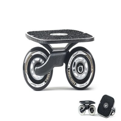TwoLions Pro Skates,Alloy Bracket,Roller Road Drift Skates Plate Anti-Slip Board Aluminum Truck with 72 mm PU Wheels with ABEC-7 Bearings (Fish Pattern Black)