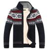 Kedera Fashion Winter Cotton Knitted Cardigan Men's Casual Thick Warm Sweater (Large, Blue) view 1