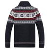 Kedera Fashion Winter Cotton Knitted Cardigan Men's Casual Thick Warm Sweater (Large, Blue) view 2