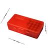 MTM P50-9M-29 Ammo Box 50 Round Flip-Top | Fits 380 ACP & 9MM Cal | Made of Polypropylene | Stackable, Snap Lock Latch | USA Made | Clear Red view 4