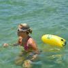New Wave Swim Buoy - Swim Safety Float and Drybag for Open Water Swimmers, Triathletes, Kayakers and Snorkelers, Highly Visible Buoy Float for Safe Swim Training (PVC 15 Liter Yellow) view 3