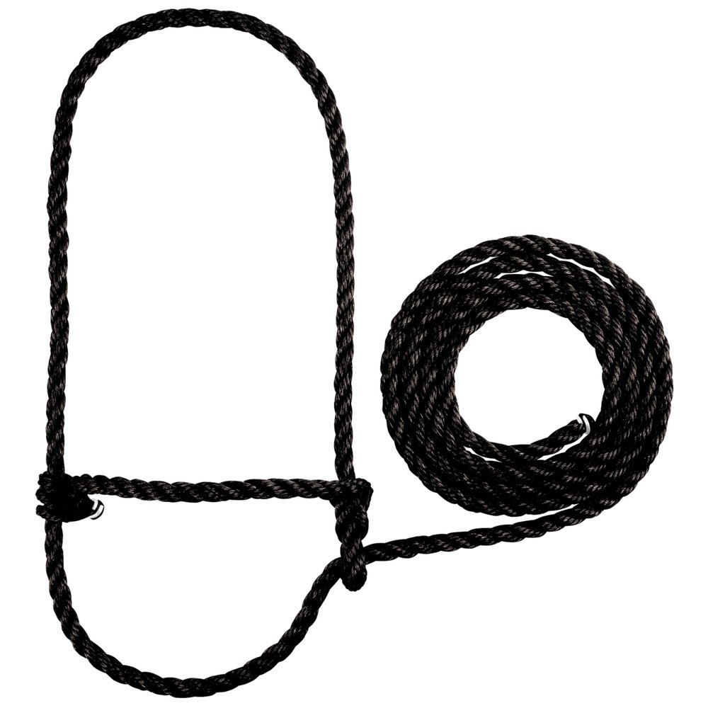 Weaver Leather Black Poly Rope Calf Halter