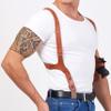 Koltster ALIS445 Leather Vertical-Horizontal Shoulder & Belt Holster RH Fits 9mm .40 .45 Caliber Semi-Autos with 4" Barrel Length (Brown) view 3