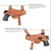 Koltster ALIS445 Leather Vertical-Horizontal Shoulder & Belt Holster RH Fits 9mm .40 .45 Caliber Semi-Autos with 4" Barrel Length (Brown) view 4