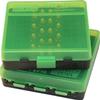 MTM 100 Round Flip-Top Ammo Box 380/9MM Cal (Clear Green/Black) view 2