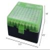 MTM 100 Round Flip-Top Ammo Box 380/9MM Cal (Clear Green/Black) view 4