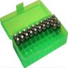 MTM 40/45/10MM Cal 50 Round Flip-Top Ammo Box, Clear Green view 2