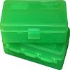MTM 40/45/10MM Cal 50 Round Flip-Top Ammo Box, Clear Green view 3