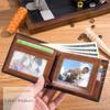 BULLCAPTAIN Wallets for Men with Double Zip Coin Purse Bifold Vintage Genuine Leather Slim Front Pocket Wallet Money Clip QB-5#3(Brown) view 3
