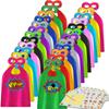 ADJOY Superhero Capes and Masks 24 Sets for Kids with Superhero Stickers Decoration - Superhero Themed Birthday Party Capes view 2