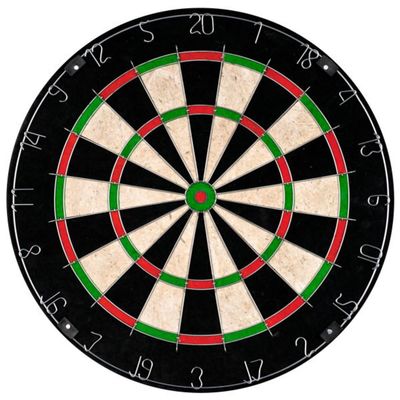 Bristle Dart Board Tournament Sized Indoor Hanging Number Target Game for Steel Tip Darts Dartboard with Mounting Hardware by Hey Play