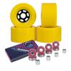 Cal 7 83mm 78A Cruiser Skateboard Wheels, Longboard Flywheel (Solid Neon Yellow) view 1