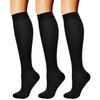 CHARMKING Compression Socks for Women & Men Circulation (3 Pairs) 15-20 mmHg is Best Athletic for Running, Flight Travel, Support, Cycling, Pregnant - Boost Performance, Durability (S/M,Black) view 1