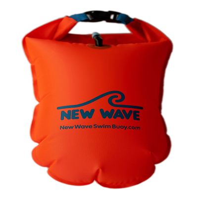 New Wave Swim Buoy for Open Water Swimmers and Triathletes - Light and Visible Float for Safe Training and Racing (20L)