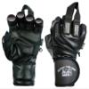 Epic Leather Gym Gloves with Built in 2" Wide Wrist Wraps Best Grip & Design for Weightlifting Power Lifting Bodybuilding & Strength Training Workout Exercises (Black, Medium 7 5/8" - 8") view 1
