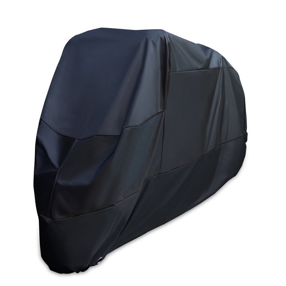Dofover Motorcycle Cover All-Season Indoor/Outdoor Waterproof UV Protective Motor Bike Cover Protector Black