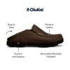 OLUKAI Moloa Men's Premium Leather Shoes, Easy Slip On & Off Design, Casual & Versatile Loafer, Drop-in Heel & Enhanced Traction, Dk Wood/Dk Java, 12 view 4
