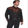 Scully Men's Floral Embroidered Western Shirt Black X-Large view 1