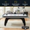 Hathaway Silverstreak 6 Ft Air Hockey Table for Home Game Room - With LED Scoring, High-Output Blower, Scratch-Resistant Surface, Strikers & Pucks - Black Finish view 2