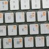 Hebrew Keyboard Stickers with Orange Lettering ON Transparent Background Work with Apple view 4