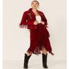 Scully Women's Fringed Suede Leather Jacket Red Medium view 4