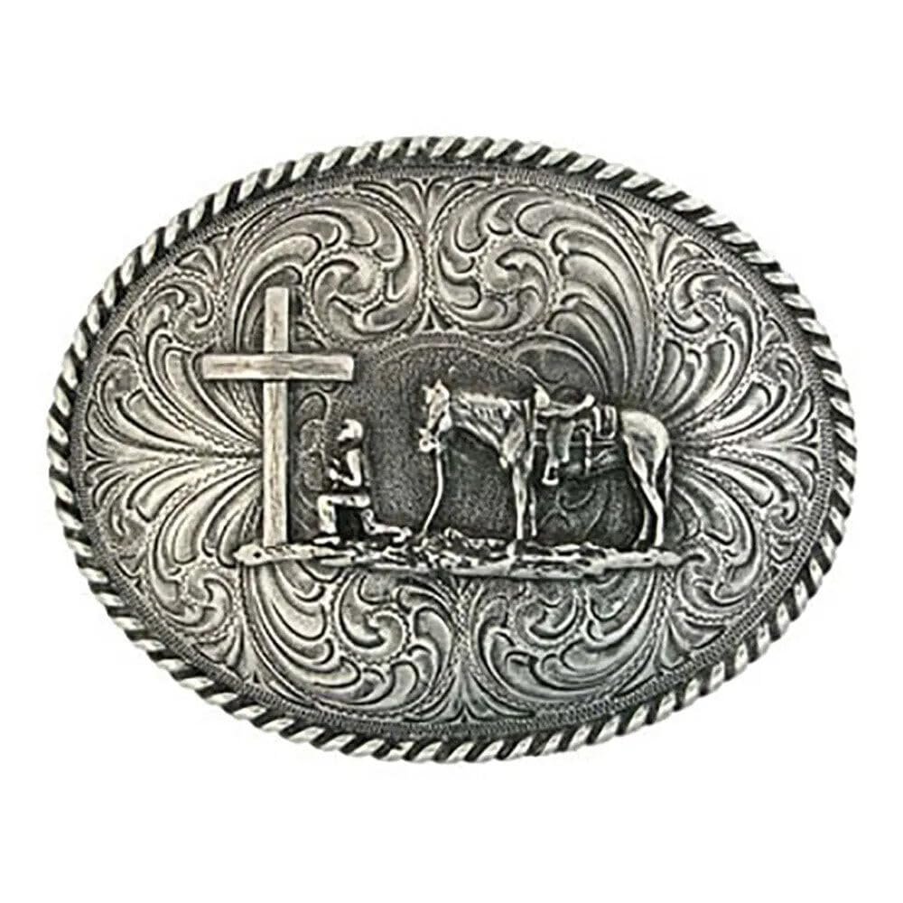 Montana Silversmiths Christian Faith Series Attitude Western Belt Buckle (Christian Cowboy Attitude)