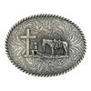 Montana Silversmiths Christian Faith Series Attitude Western Belt Buckle (Christian Cowboy Attitude) view 1