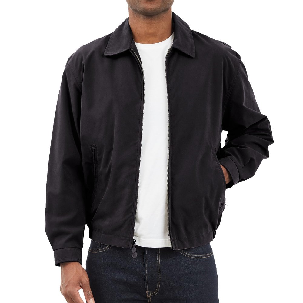 LONDON FOG Men's Auburn Zip-Front Golf Jacket (Regular & Big-Tall Sizes), Black, Large