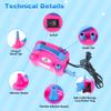 NuLink Electric Portable Dual Nozzle Balloon Blower Pump Inflation for Decoration, Party, Sport [110V~120V, 600W, Rose Red] view 3