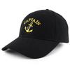Captain Anchor Embroidered Deluxe 100% Cotton Cap - Black view 1