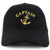 Captain Anchor Embroidered Deluxe 100% Cotton Cap - Black view 2