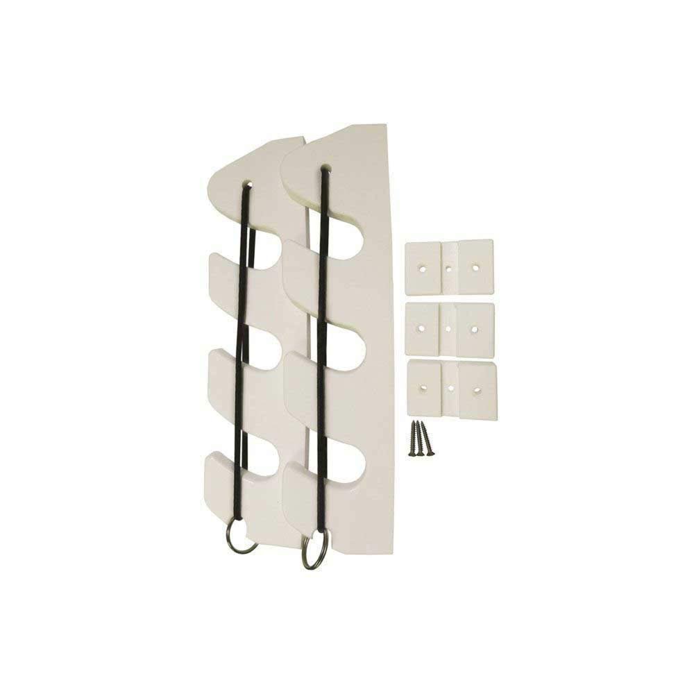 Taco Metals Taco Marine P03-133W 3-Rod Bungee Rod Holder - Pair, White