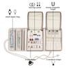Teamoy Travel Jewelry Roll, Jewelry Storage Bag Organizer for Necklaces, Earrings, Bracelets, Rings, Brooches and More, Compact and Easy to Carry, Plum Flowers view 4