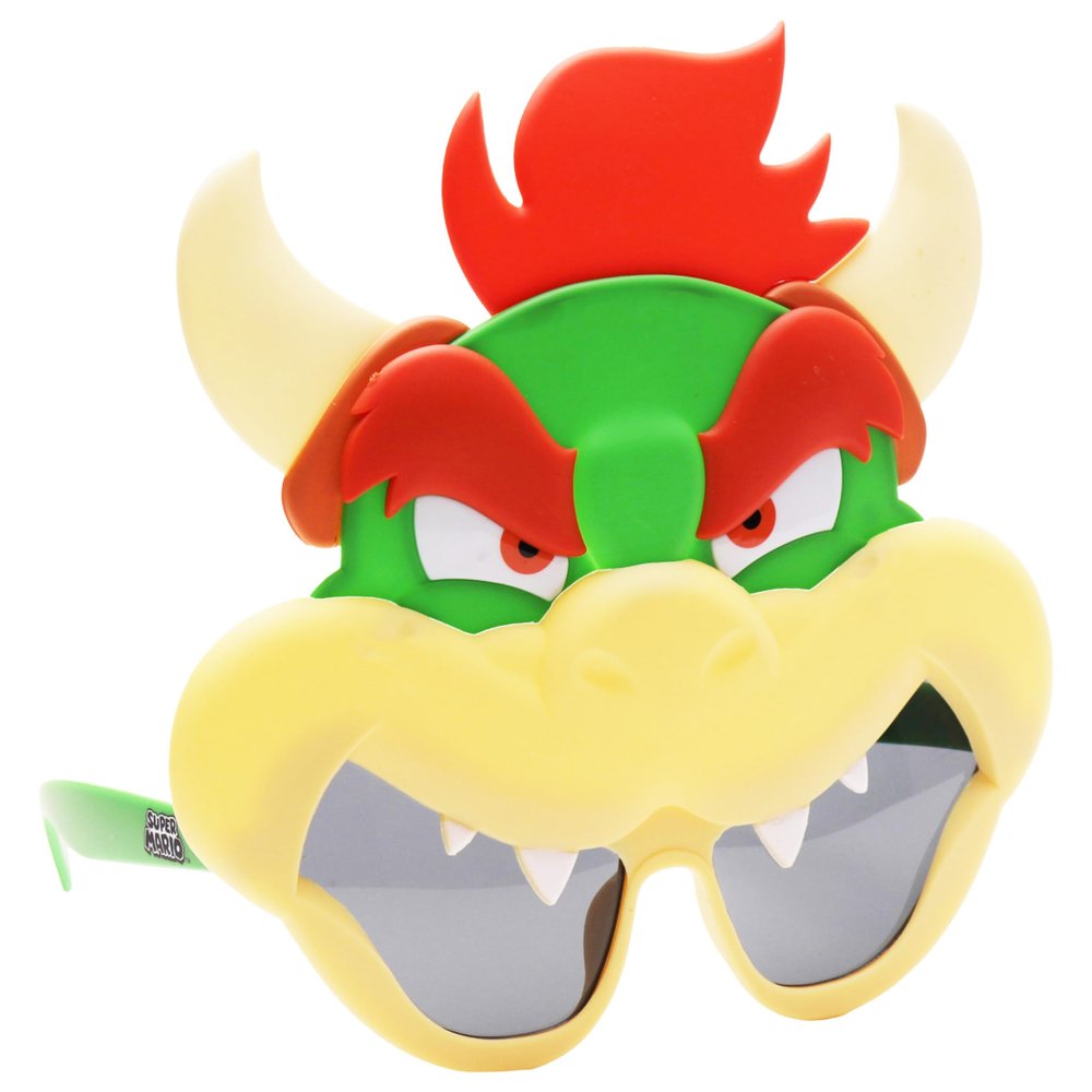 Sun-Staches Bowser Sunglasses | Officially Licensed Nintendo Costume Accessory for Super Mario Fans | UV 400 | One Size Fits Most Adults